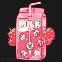 Weirdcore Aesthetic Kawaii Strawberry Milk Carton Eyeballs Women's Tank Top thumb 5