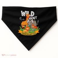 Wild About Kindergarten Funny Preschool Zoo Gift USA-Made Doggie Bandana thumb 0