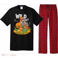 Wild About Kindergarten Funny Preschool Zoo Gift Pajama Set thumb 0