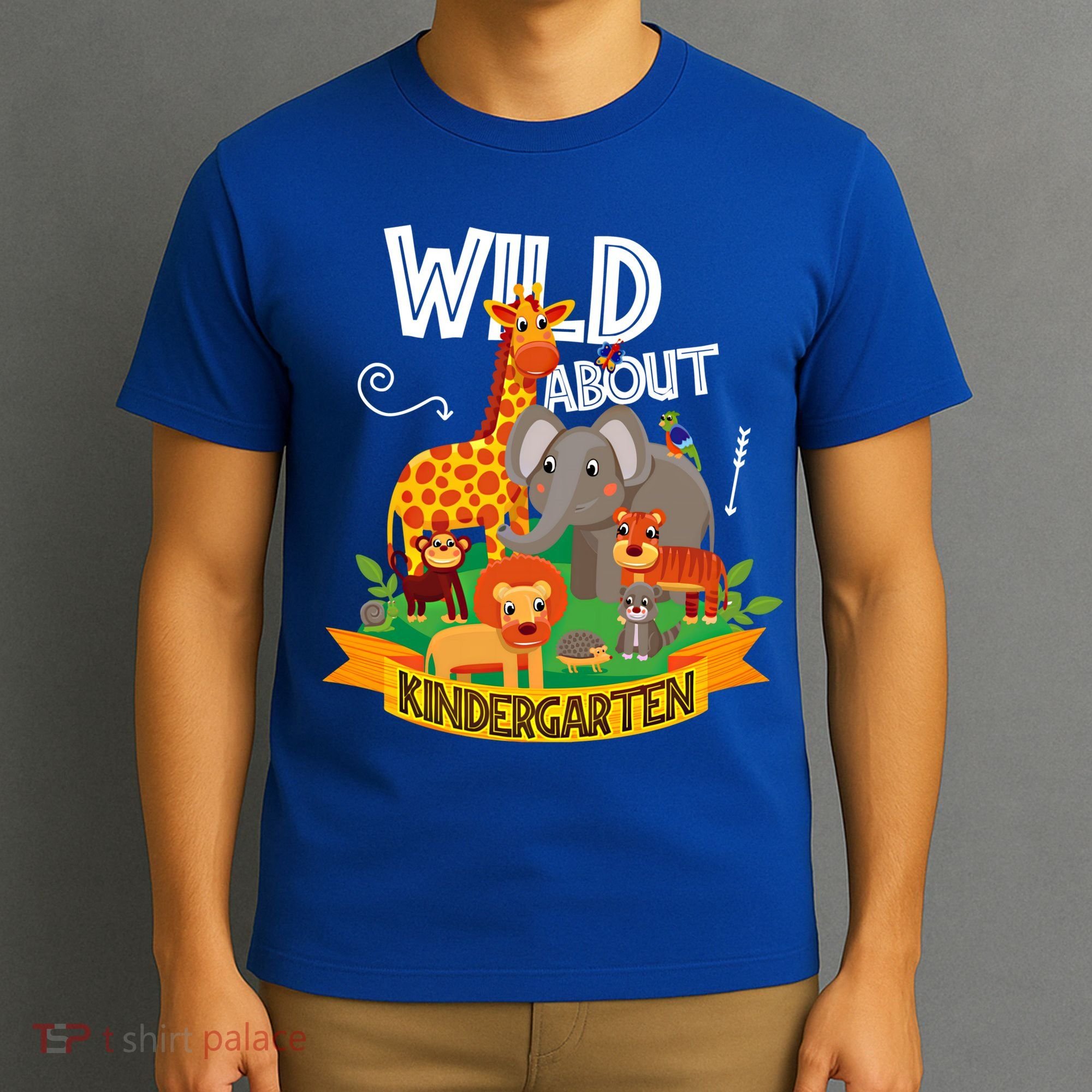 Wild About Kindergarten Funny Preschool Zoo Gift T-Shirt