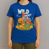 Wild About Kindergarten Funny Preschool Zoo Gift T-Shirt thumb 4