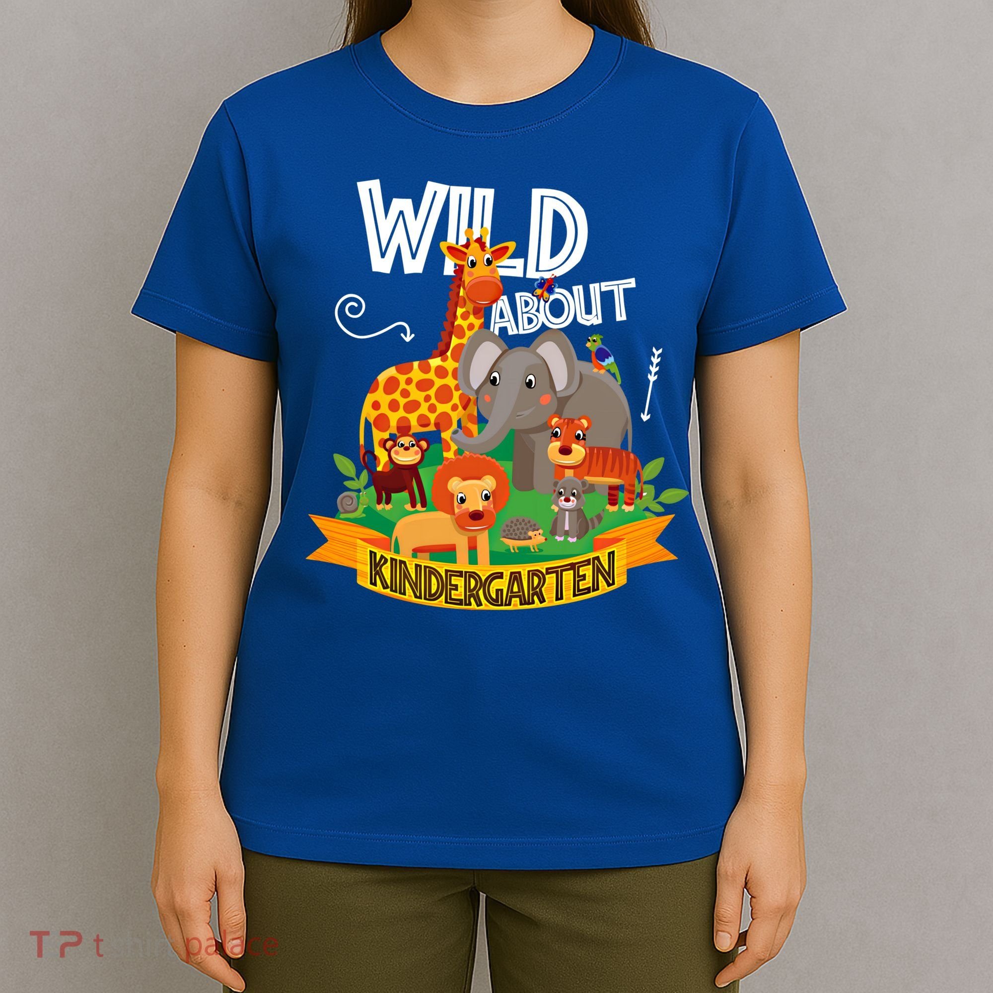 Wild About Kindergarten Funny Preschool Zoo Gift T-Shirt