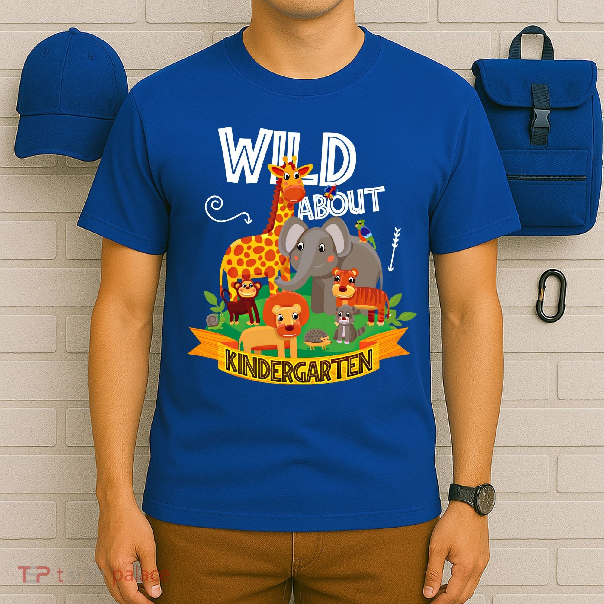 Wild About Kindergarten Funny Preschool Zoo Gift T-Shirt