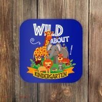 Wild About Kindergarten Funny Preschool Zoo Gift Coaster thumb 0