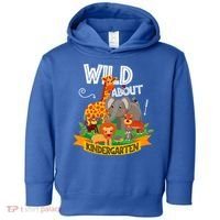 Wild About Kindergarten Funny Preschool Zoo Gift Toddler Hoodie thumb 0