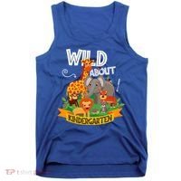 Wild About Kindergarten Funny Preschool Zoo Gift Tank Top thumb 0