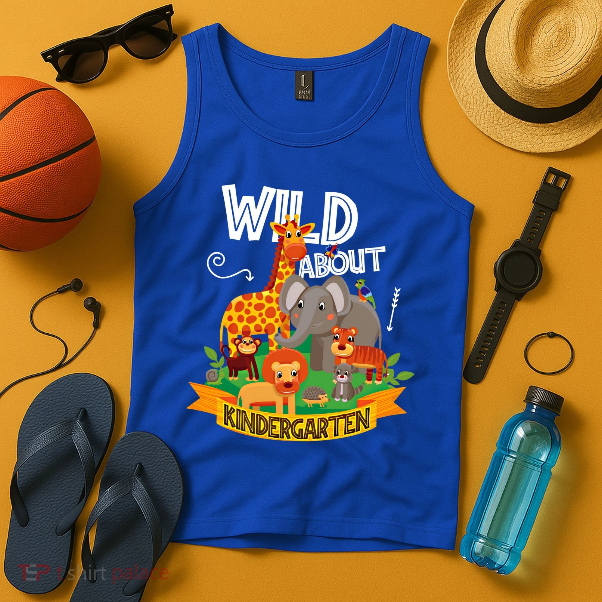 Wild About Kindergarten Funny Preschool Zoo Gift Tank Top