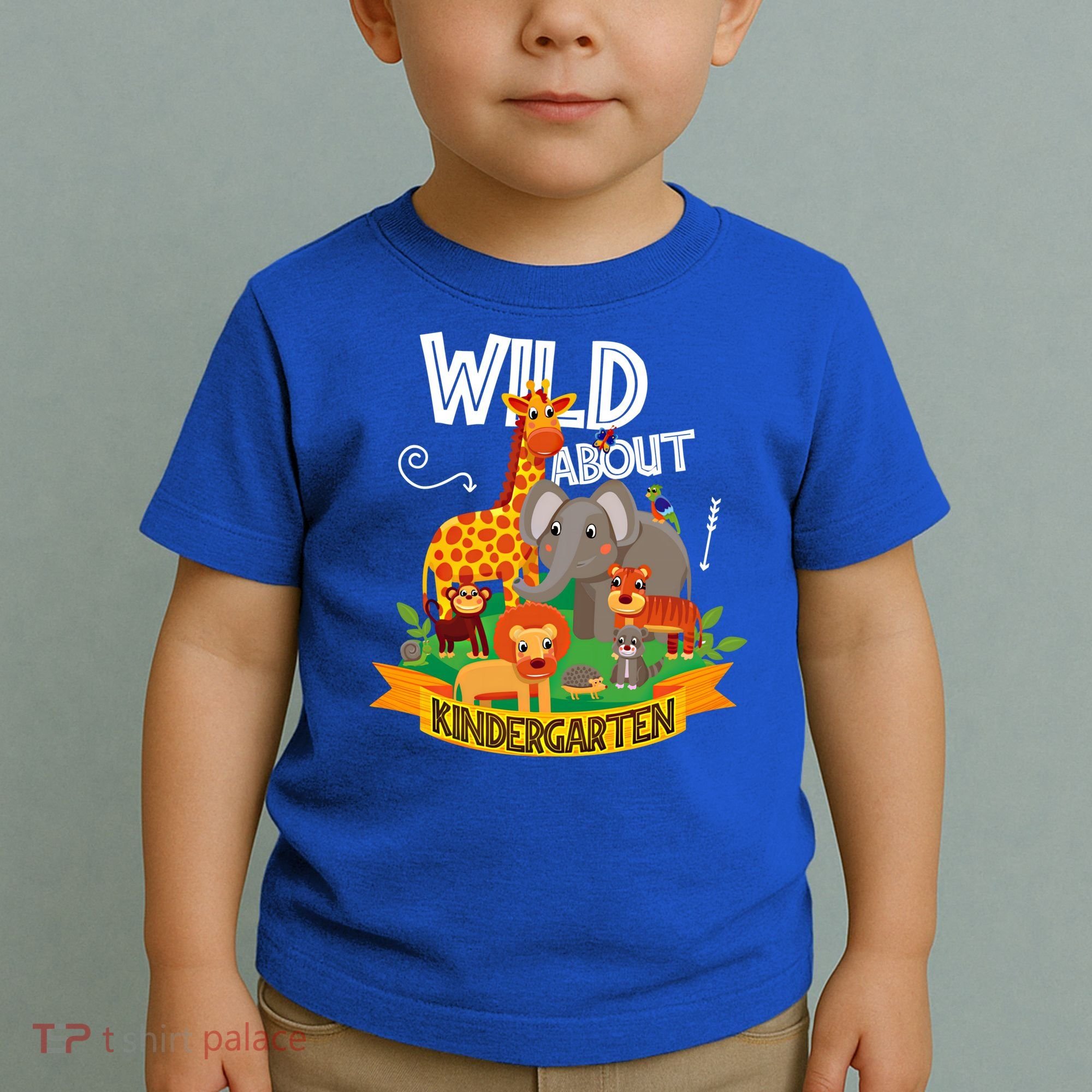Wild About Kindergarten Funny Preschool Zoo Gift Toddler T-Shirt