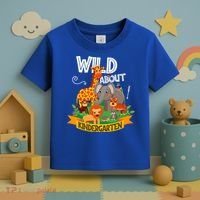 Wild About Kindergarten Funny Preschool Zoo Gift Toddler T-Shirt thumb 3