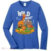 Wild About Kindergarten Funny Preschool Zoo Gift Women's Long Sleeve Shirt thumb 0