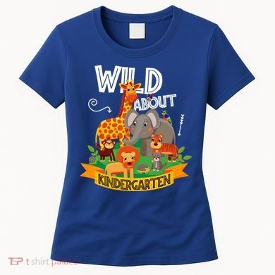 Wild About Kindergarten Funny Preschool Zoo Gift Women's T-Shirt