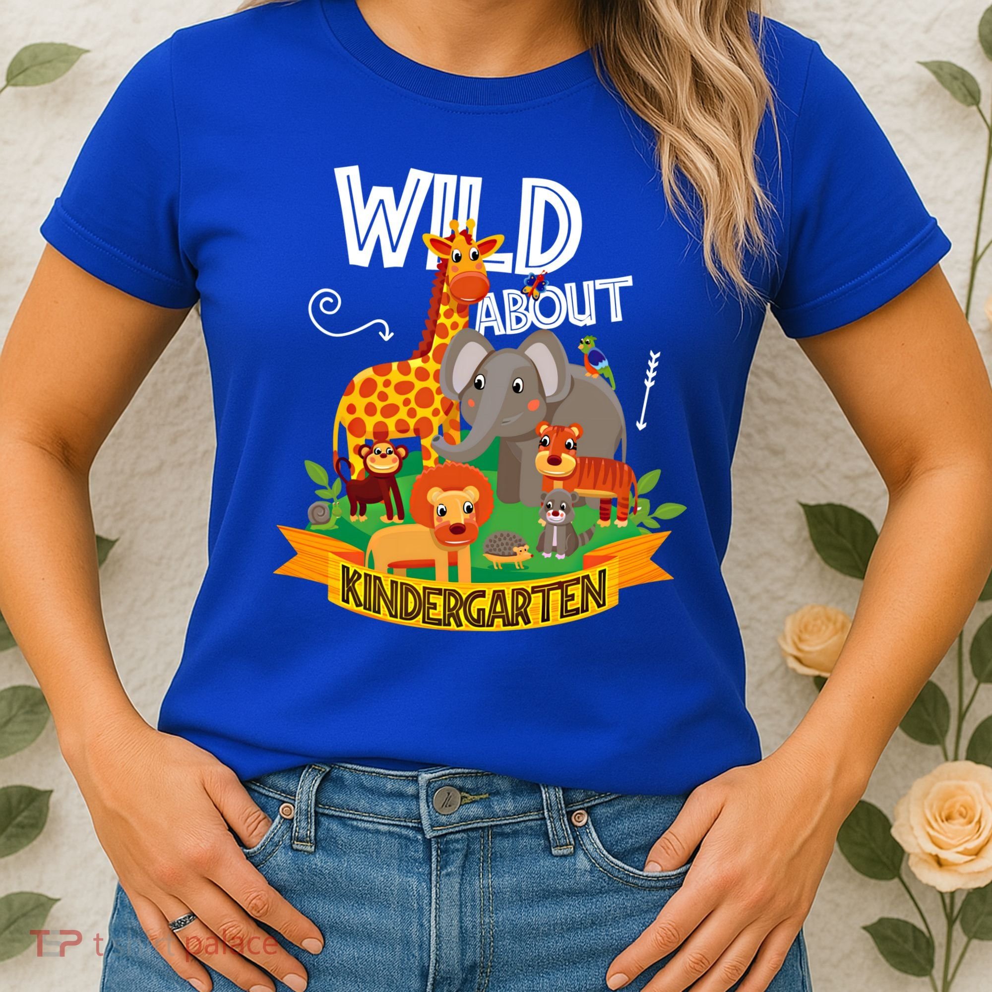 Wild About Kindergarten Funny Preschool Zoo Gift Women's T-Shirt