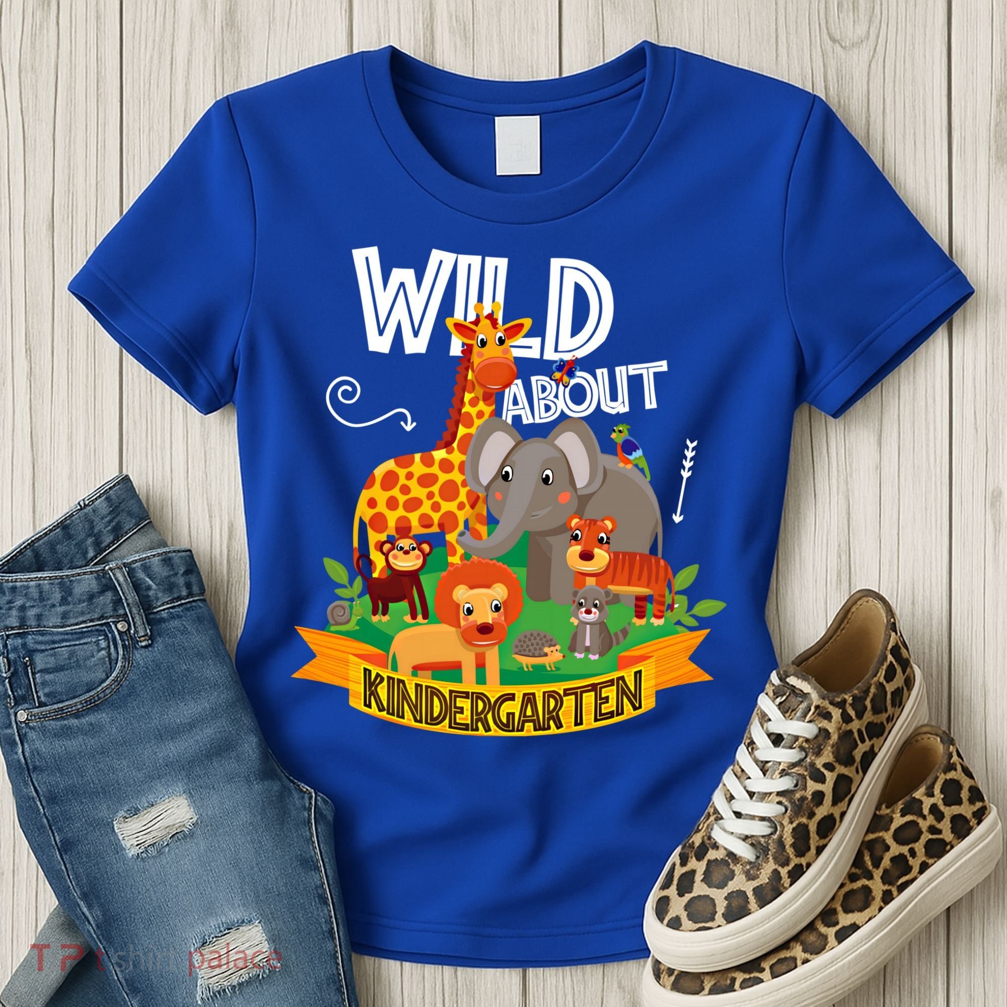 Wild About Kindergarten Funny Preschool Zoo Gift Women's T-Shirt