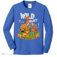 Wild About Kindergarten Funny Preschool Zoo Gift Kids Long Sleeve Shirt thumb 0