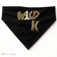 Wild About Kindergarten Leopard Print School Teacher Gift USA-Made Doggie Bandana thumb 0