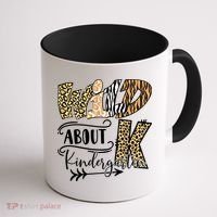 Wild About Kindergarten Leopard Print School Teacher Gift Coffee Mug thumb 1