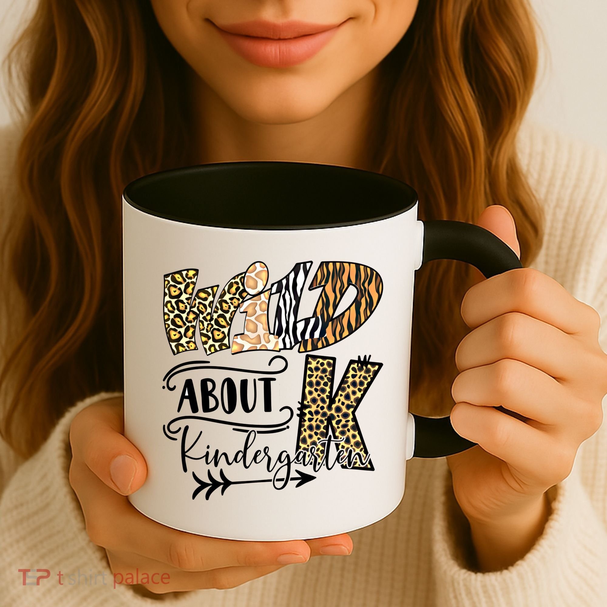 Wild About Kindergarten Leopard Print School Teacher Gift Coffee Mug