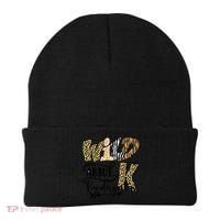 Wild About Kindergarten Leopard Print School Teacher Gift Beanie thumb 0