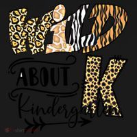 Wild About Kindergarten Leopard Print School Teacher Gift Women's Hoodie thumb 2
