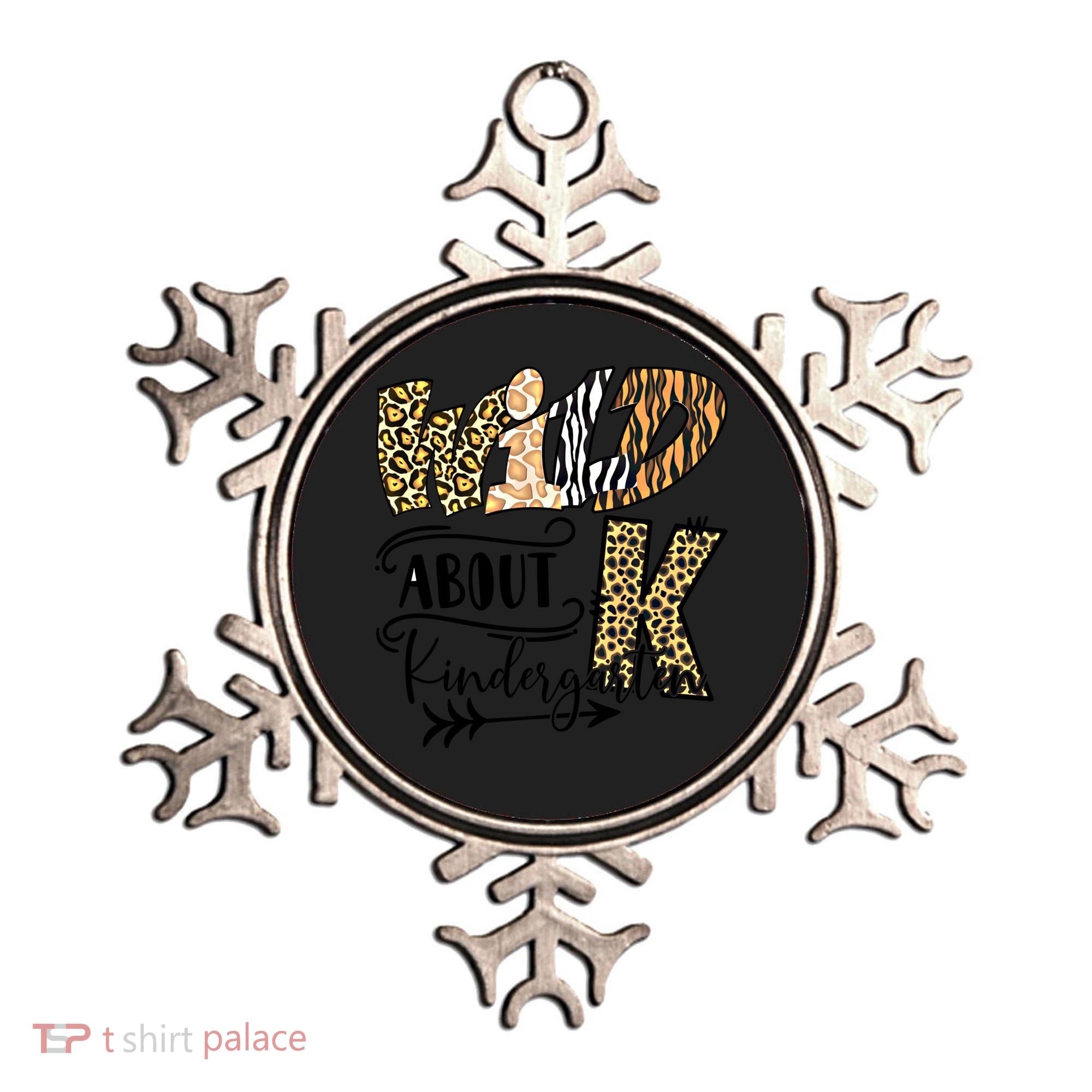 Wild About Kindergarten Leopard Print School Teacher Gift Ornament