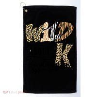 Wild About Kindergarten Leopard Print School Teacher Gift Golf Towel thumb 0