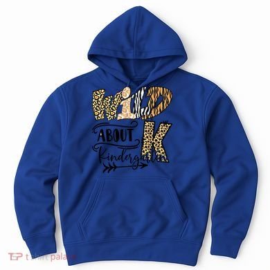 Wild About Kindergarten Leopard Print School Teacher Gift Hoodie