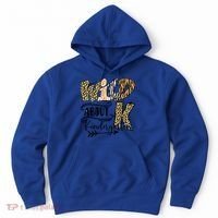 Wild About Kindergarten Leopard Print School Teacher Gift Hoodie thumb 0