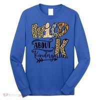 Wild About Kindergarten Leopard Print School Teacher Gift Long Sleeve Shirt thumb 0