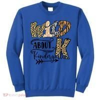 Wild About Kindergarten Leopard Print School Teacher Gift Sweatshirt thumb 0