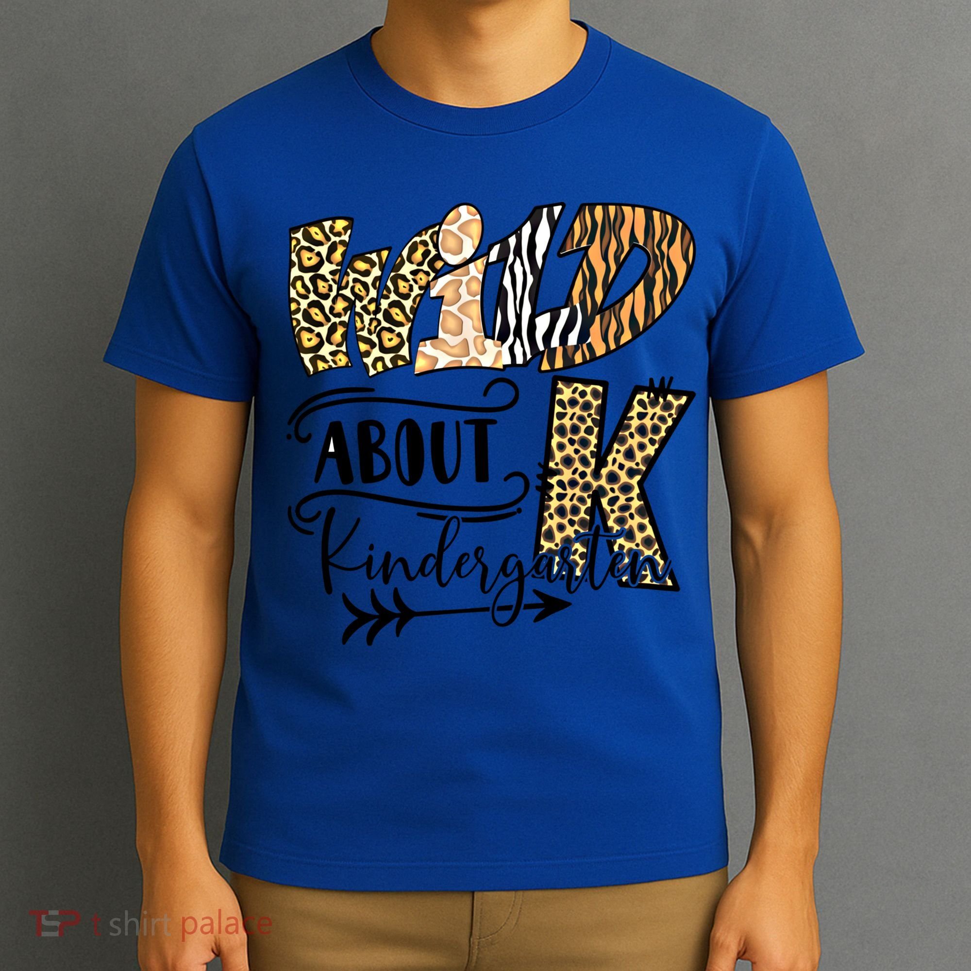 Wild About Kindergarten Leopard Print School Teacher Gift T-Shirt