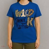 Wild About Kindergarten Leopard Print School Teacher Gift T-Shirt thumb 4
