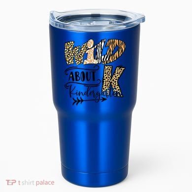 Wild About Kindergarten Leopard Print School Teacher Gift Tumbler