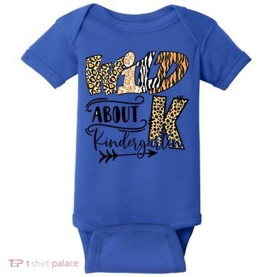 Wild About Kindergarten Leopard Print School Teacher Gift Baby Bodysuit