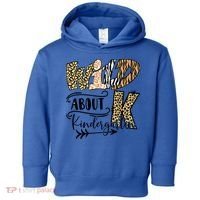 Wild About Kindergarten Leopard Print School Teacher Gift Toddler Hoodie thumb 0
