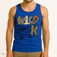 Wild About Kindergarten Leopard Print School Teacher Gift Tank Top thumb 3