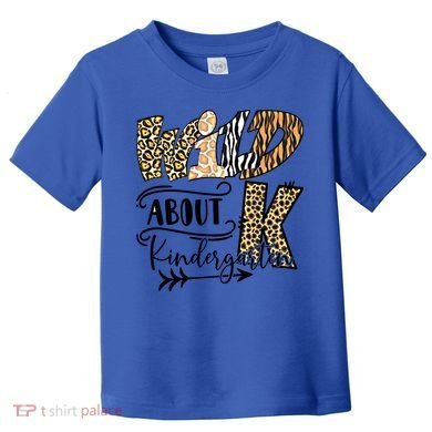Wild About Kindergarten Leopard Print School Teacher Gift Toddler T-Shirt