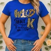 Wild About Kindergarten Leopard Print School Teacher Gift Women's T-Shirt thumb 2