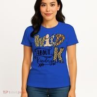 Wild About Kindergarten Leopard Print School Teacher Gift Women's T-Shirt thumb 4