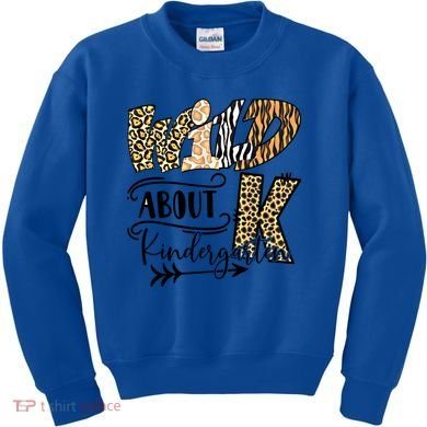 Wild About Kindergarten Leopard Print School Teacher Gift Kids Sweatshirt