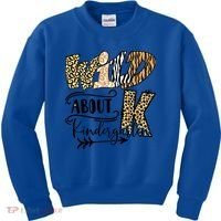 Wild About Kindergarten Leopard Print School Teacher Gift Kids Sweatshirt thumb 0