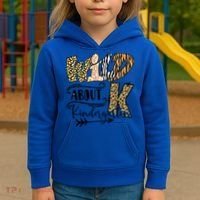 Wild About Kindergarten Leopard Print School Teacher Gift Kids Hoodie thumb 3