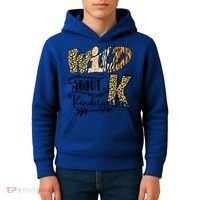 Wild About Kindergarten Leopard Print School Teacher Gift Kids Hoodie thumb 4
