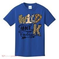 Wild About Kindergarten Leopard Print School Teacher Gift Kids T-Shirt thumb 0