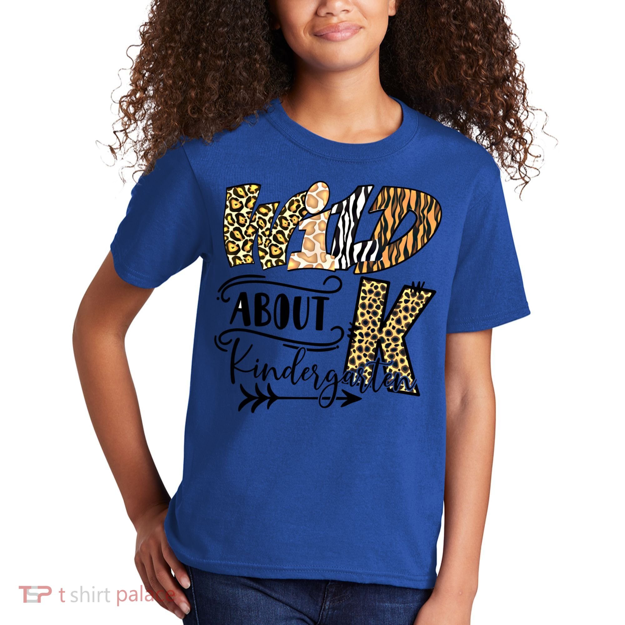 Wild About Kindergarten Leopard Print School Teacher Gift Kids T-Shirt