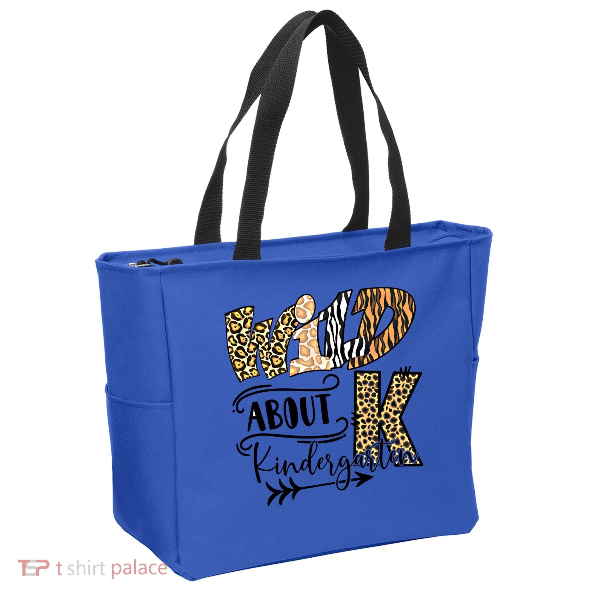 Wild About Kindergarten Leopard Print School Teacher Gift Tote Bag