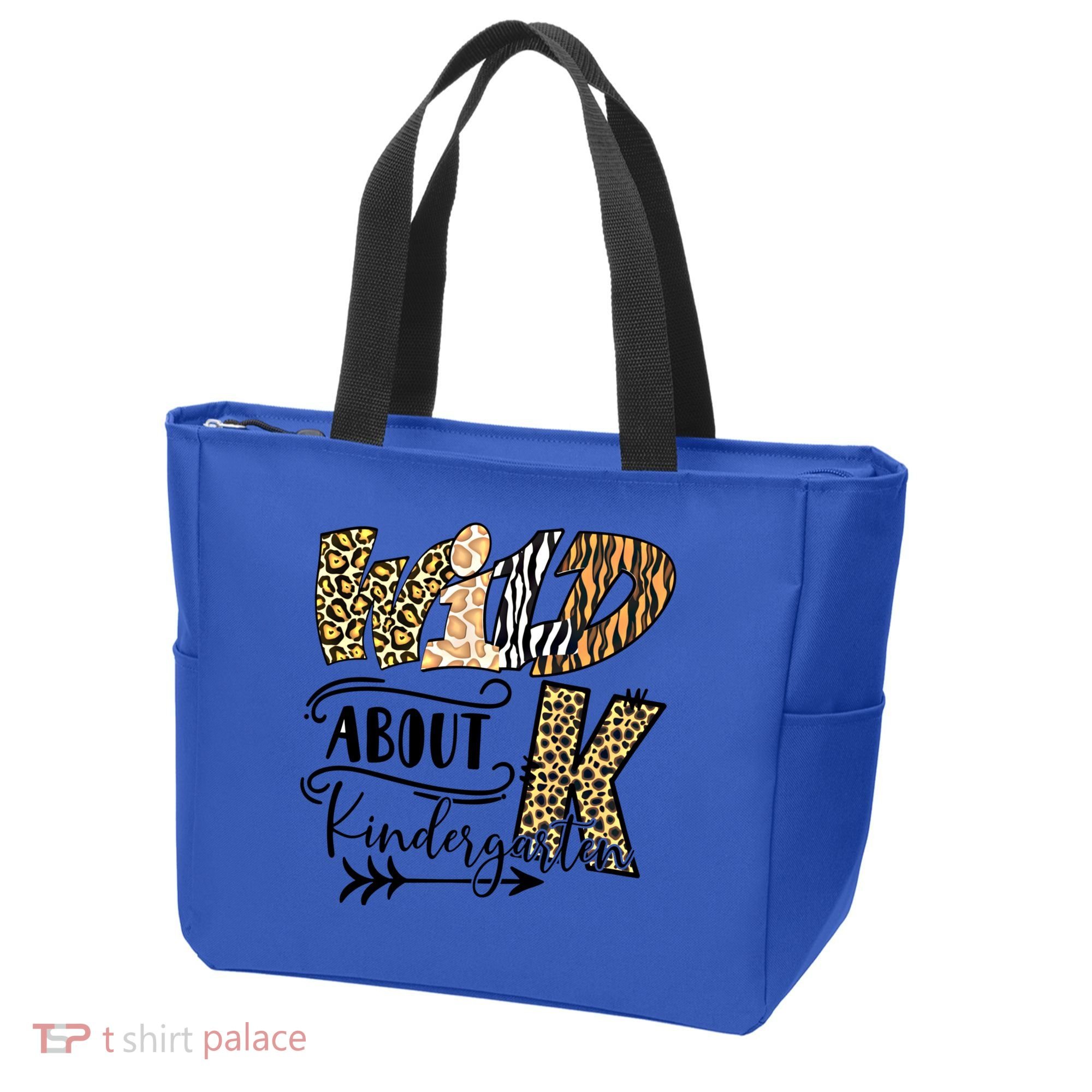 Wild About Kindergarten Leopard Print School Teacher Gift Tote Bag