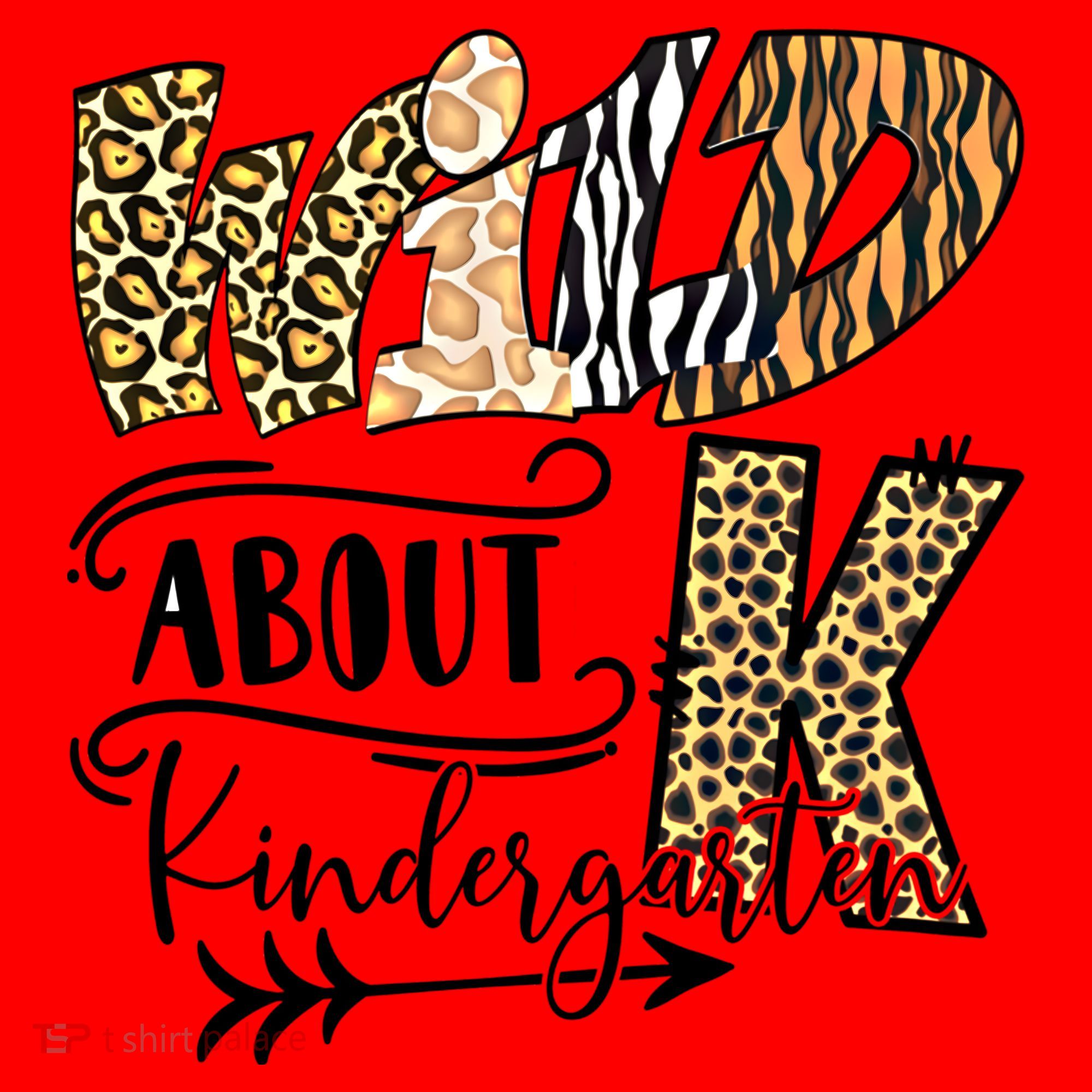 Wild About Kindergarten Leopard Print School Teacher Gift Santa Hat