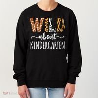 Wild About Kindergarten Teacher Leopard Print Gift Women's Sweatshirt thumb 0