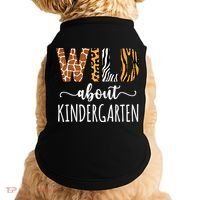 Wild About Kindergarten Teacher Leopard Print Gift Doggie Tank thumb 0
