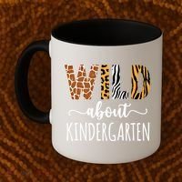 Wild About Kindergarten Teacher Leopard Print Gift Coffee Mug thumb 2